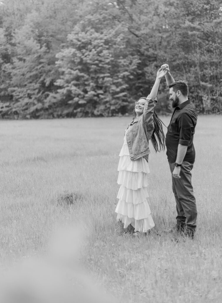 White Mountain engagement session location in Plymouth NH