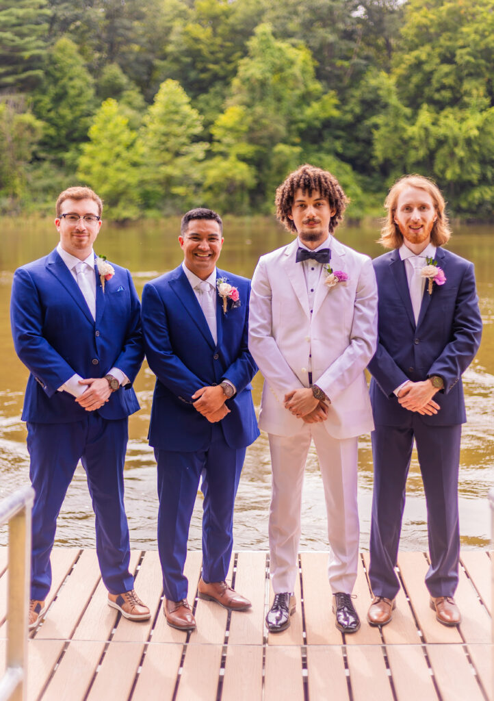 Groomsmen at wedding in NH