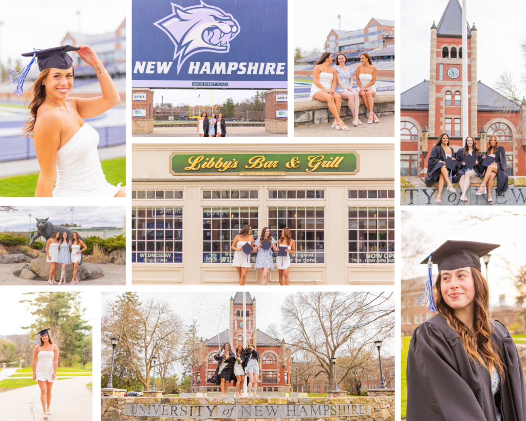 College students at their UNH grad session in Durham, NH.