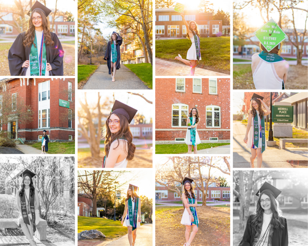 Ashley's Plymouth State grad session in Plymouth, NH.
