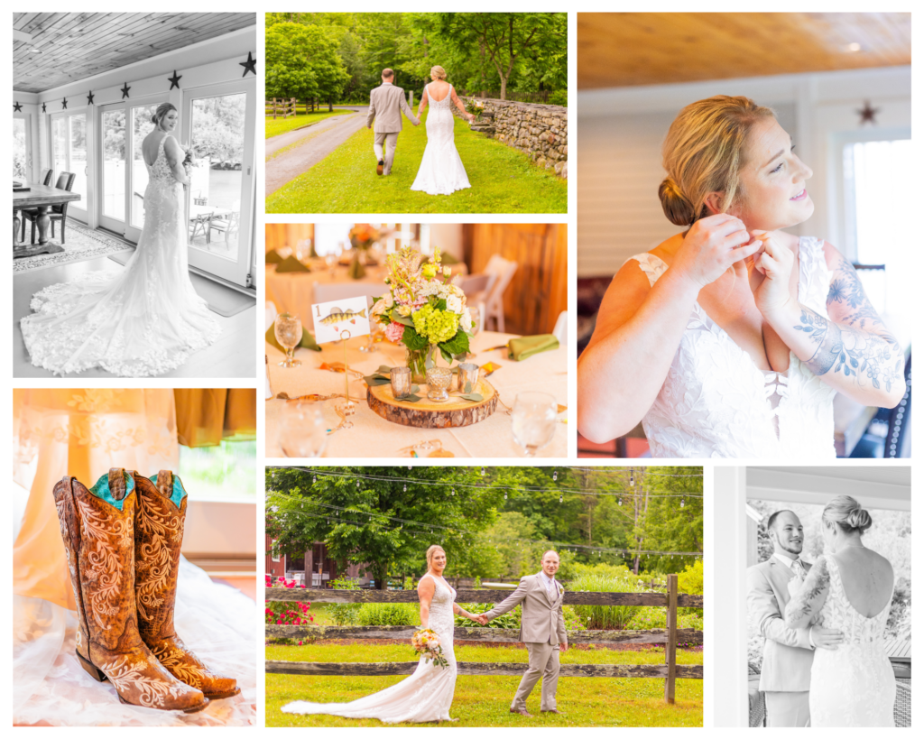 Stephanie and Jared's spring wedding at Riverledge Farm in Vermont.