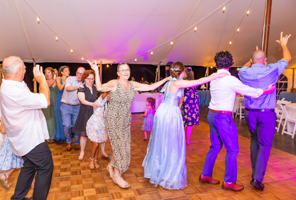 Conga line forms at a NH river venue.