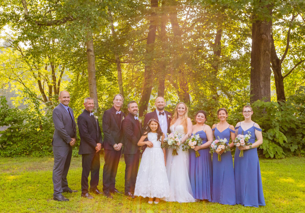 wedding party at a NH wedding venue