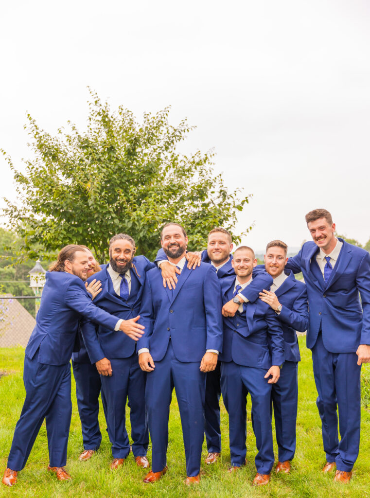 Groomsmen getting ready at a venue in NH