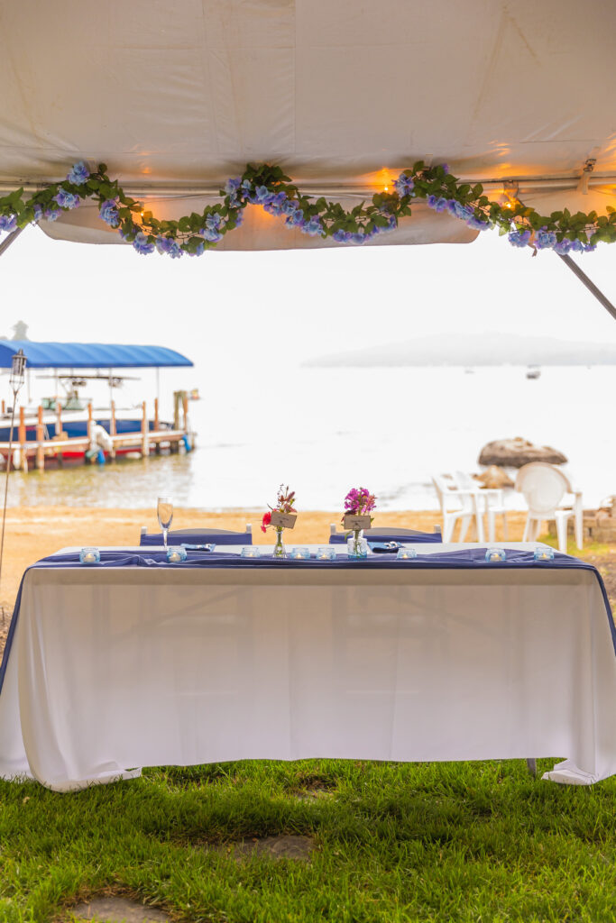 Wedding head table.