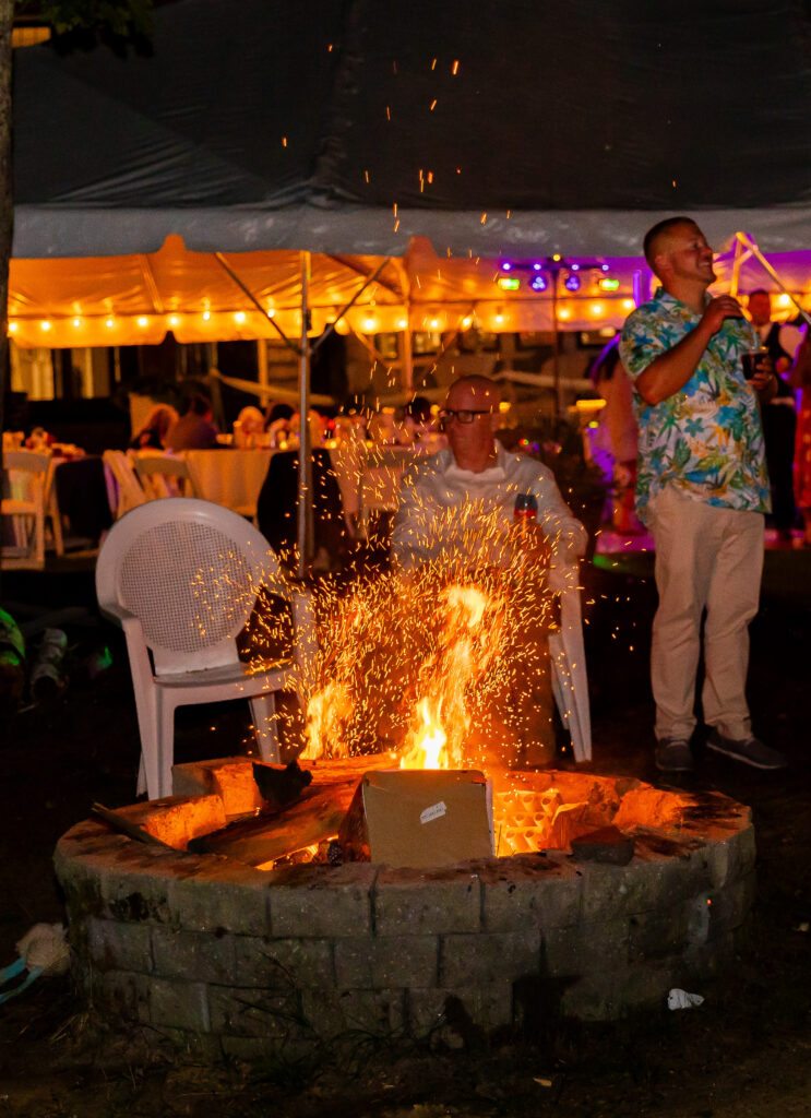 Wedding campfire smores.