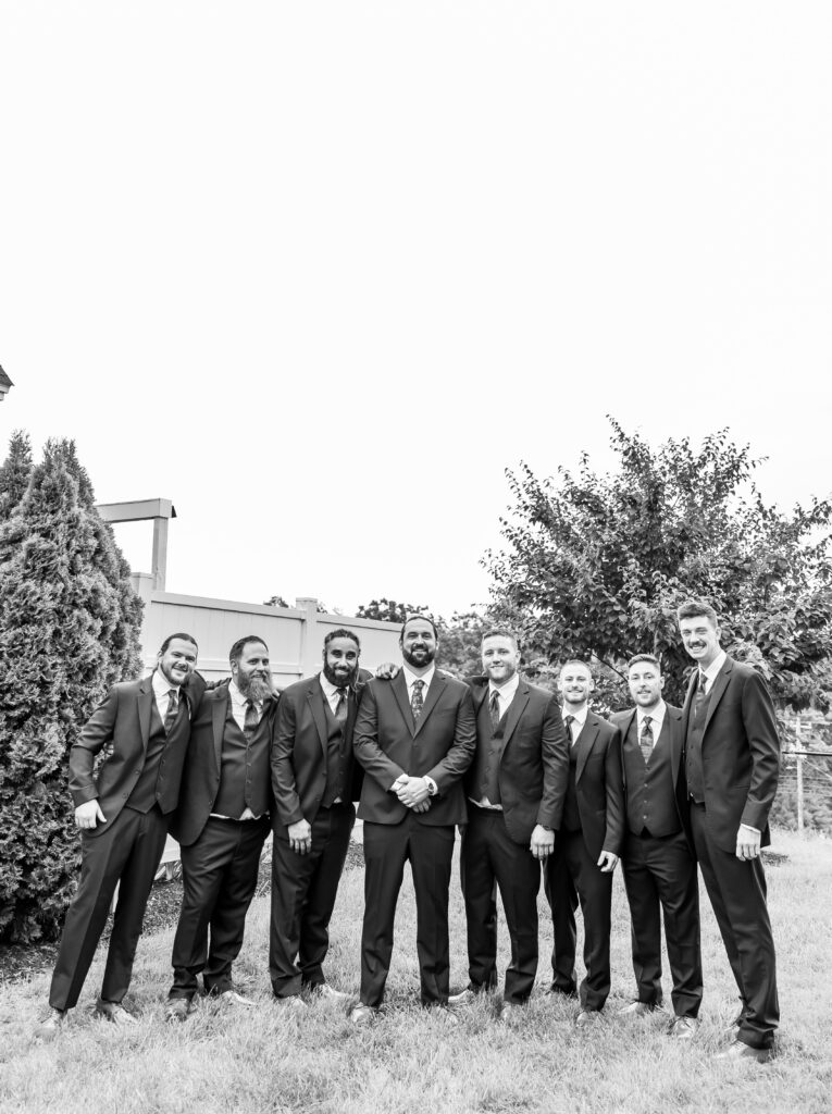 Groomsmen at a NH wedding.