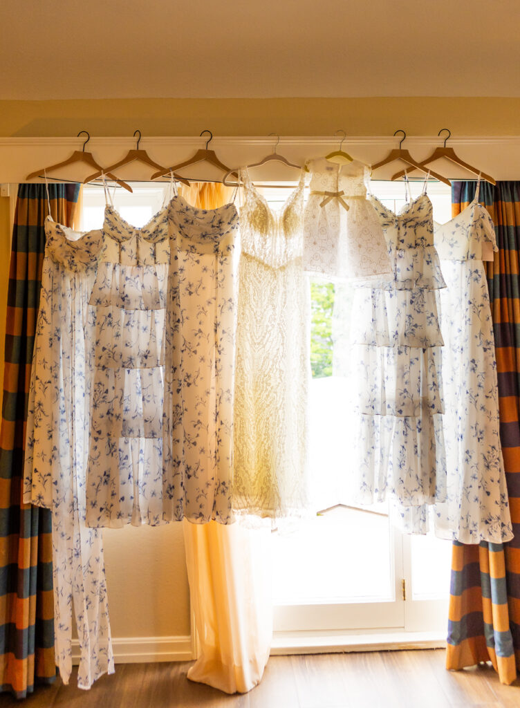 dresses at a wedding in the White Mountains of NH