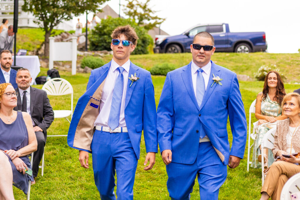 walking down the aisle at a NH wedding