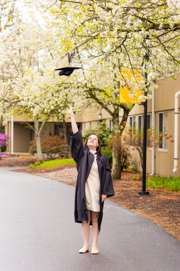 spring grad photos at SNHU in southern NH